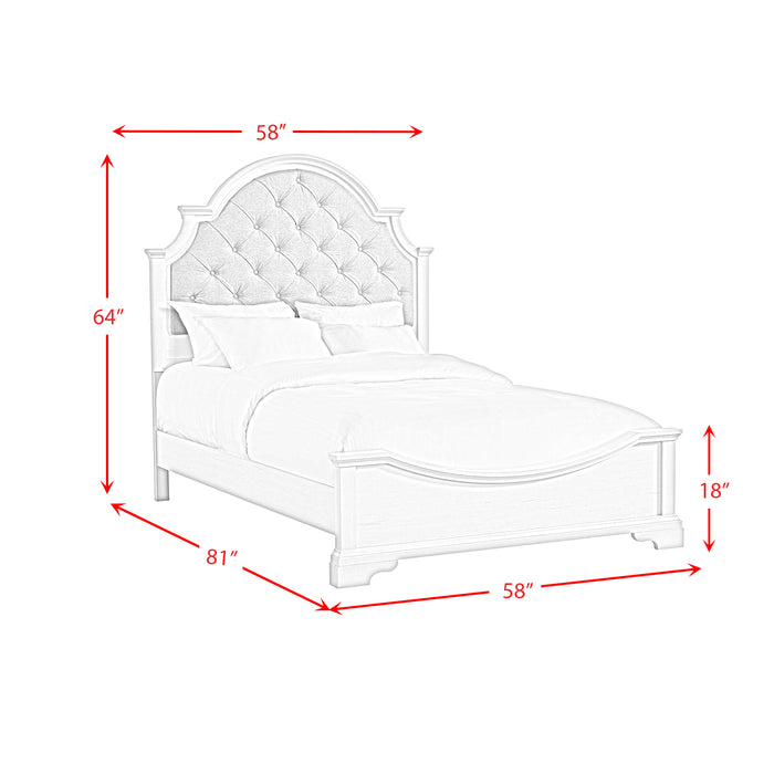 Eastwood Youth UPH Bedroom Set in Off-White - In Home Furniture (San Antonio, TX)