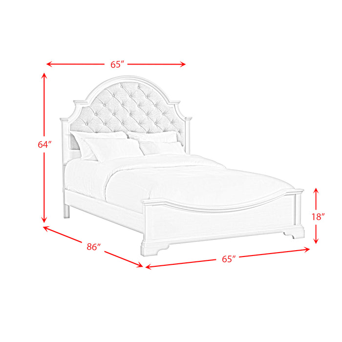 Eastwood Youth UPH Bed in Off-White - In Home Furniture (San Antonio, TX)