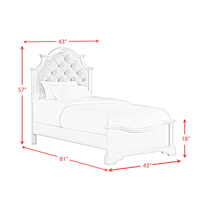 Eastwood Youth UPH Bedroom Set in Off-White - In Home Furniture (San Antonio, TX)
