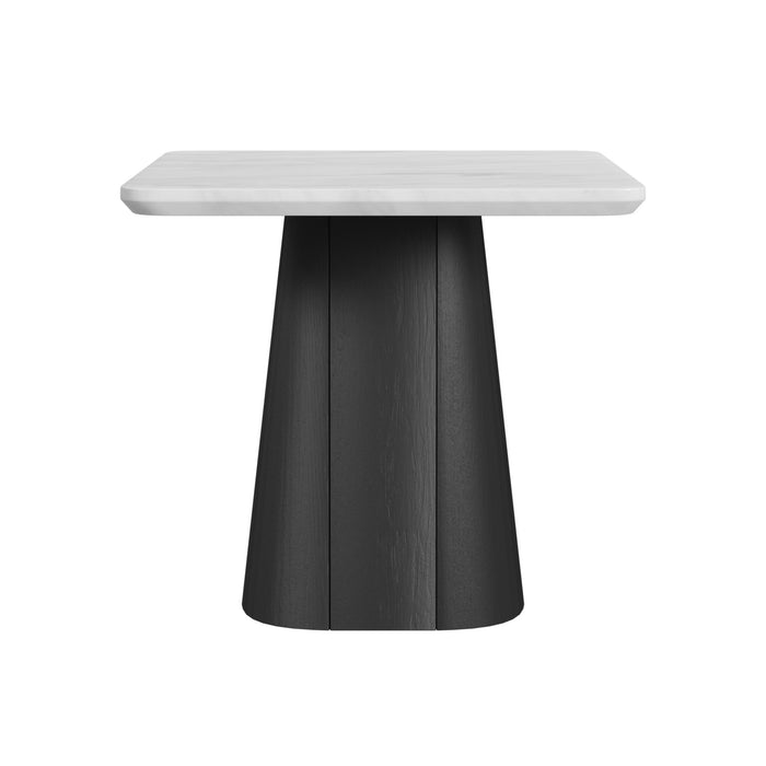 Edison End Table in White and Black - In Home Furniture (San Antonio, TX)
