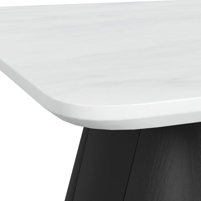 Edison End Table in White and Black - In Home Furniture (San Antonio, TX)