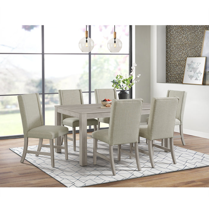 Eleanor Standard Height Dining Set in White-Rectangular Table and Four Chairs - In Home Furniture (San Antonio, TX)