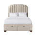Harper Queen Upholstered Storage Bed - In Home Furniture (San Antonio, TX)