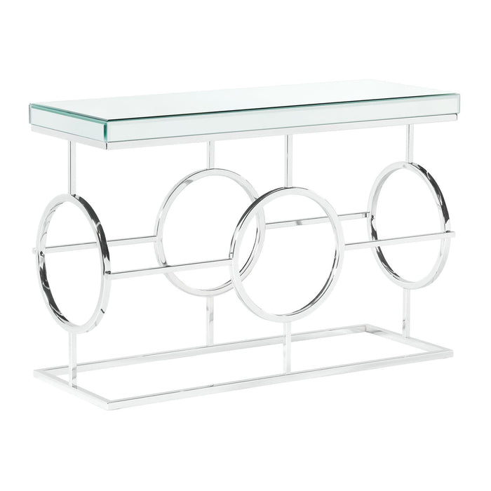 Pearl Rectangle Mirrored Sofa Table - In Home Furniture (San Antonio, TX)