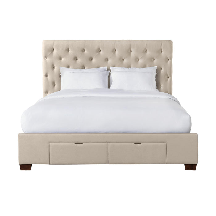 Waldorf King Upholstered Storage Bed - In Home Furniture (San Antonio, TX)