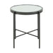 Vienna Round End Table with Glass Top - In Home Furniture (San Antonio, TX)