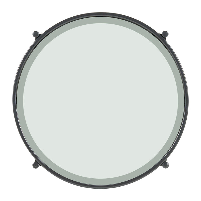 Vienna Round End Table with Glass Top - In Home Furniture (San Antonio, TX)