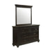 Slater 9-Drawer Dresser with Mirror in Black - In Home Furniture (San Antonio, TX)