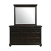 Slater 9-Drawer Dresser with Mirror in Black - In Home Furniture (San Antonio, TX)