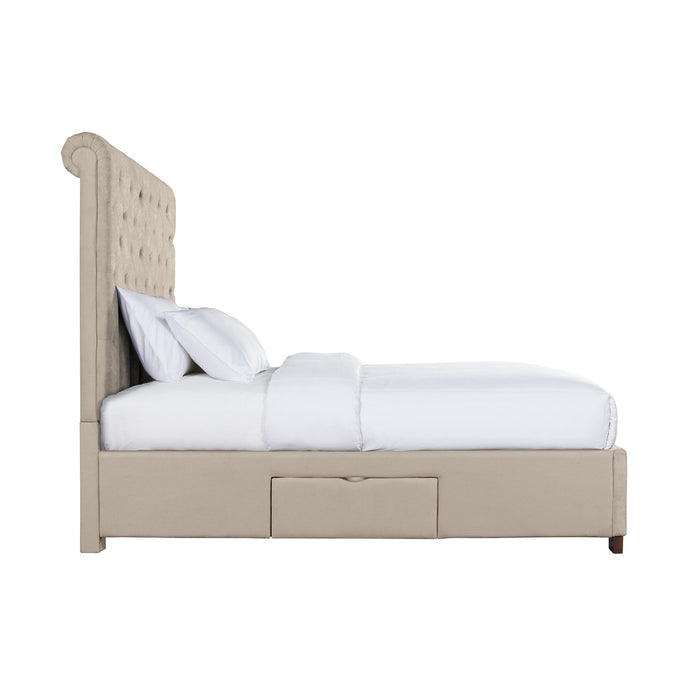 Waldorf Queen Upholstered Storage Bed - In Home Furniture (San Antonio, TX)