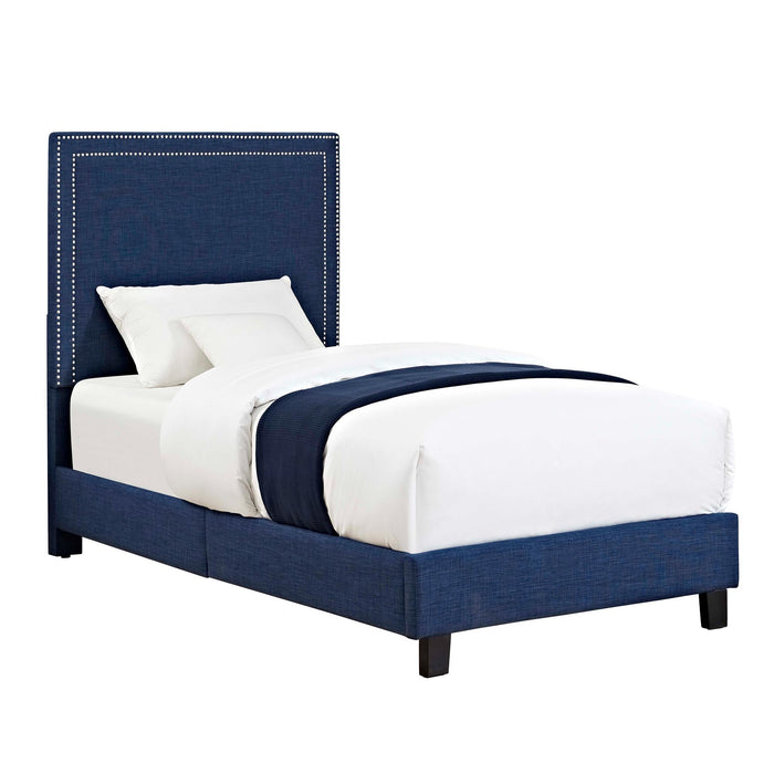 Erica Upholstered Twin Platform Bed - In Home Furniture (San Antonio, TX)