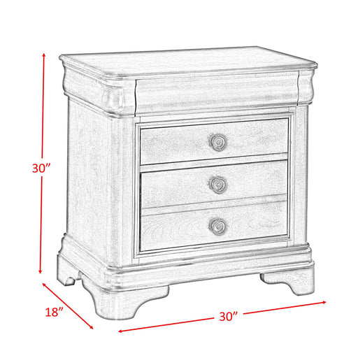 Cameron Cherry Nightstand - In Home Furniture (San Antonio, TX)