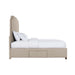 Harper Queen Upholstered Storage Bed - In Home Furniture (San Antonio, TX)