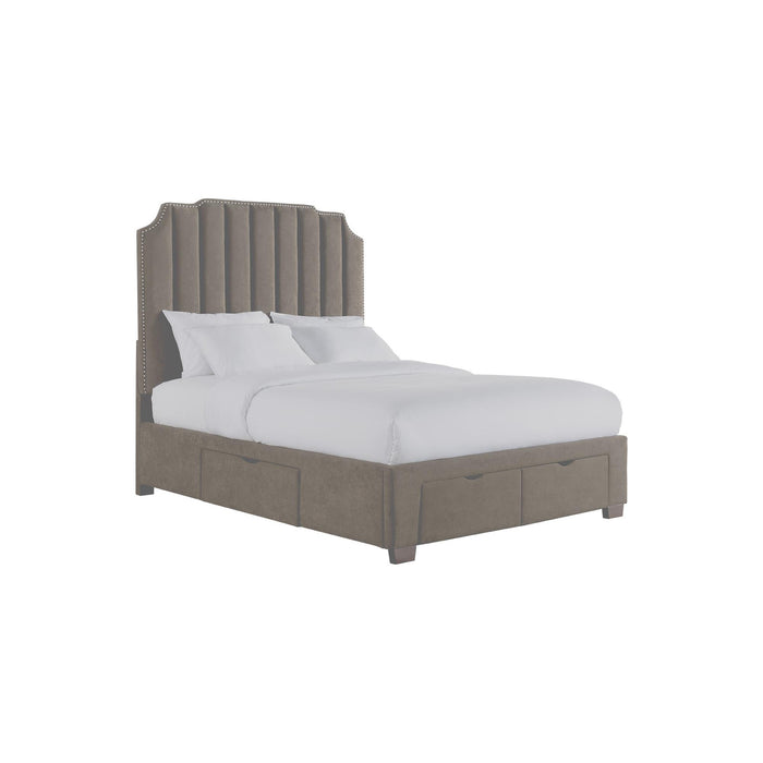 Harper Queen Upholstered Storage Bed - In Home Furniture (San Antonio, TX)