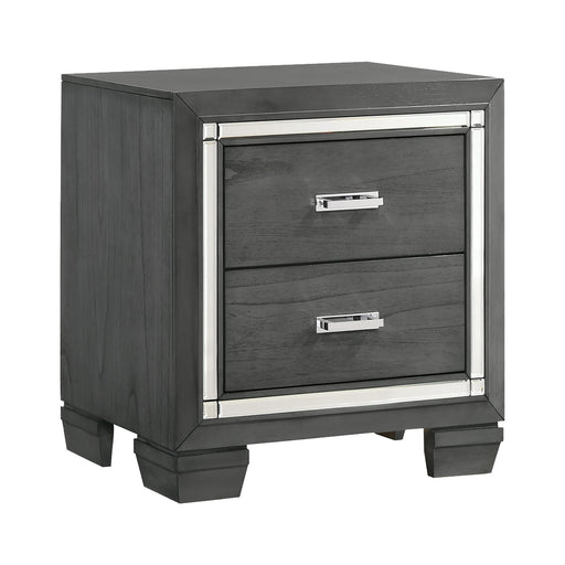 Titanium 2-Drawer Nightstand - In Home Furniture (San Antonio, TX)