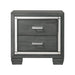 Titanium 2-Drawer Nightstand - In Home Furniture (San Antonio, TX)