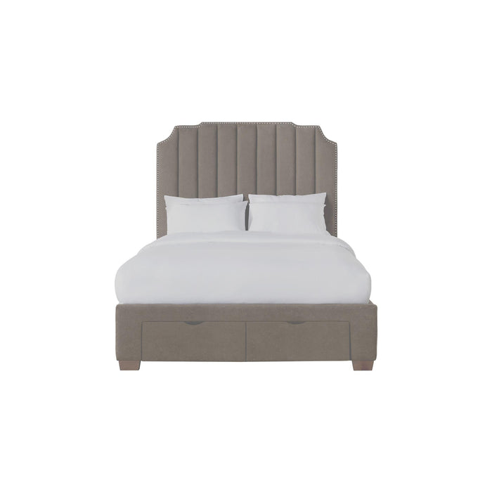 Harper Queen Upholstered Storage Bed - In Home Furniture (San Antonio, TX)