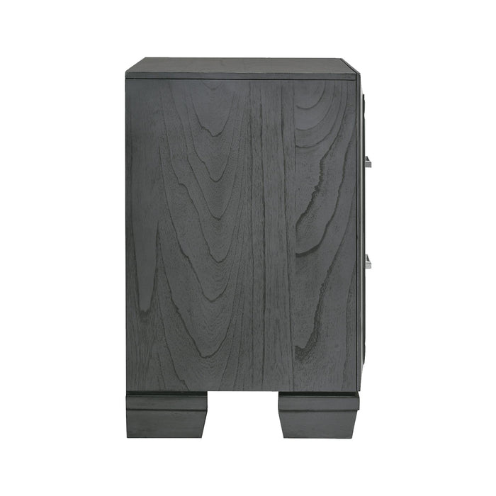 Titanium 2-Drawer Nightstand - In Home Furniture (San Antonio, TX)