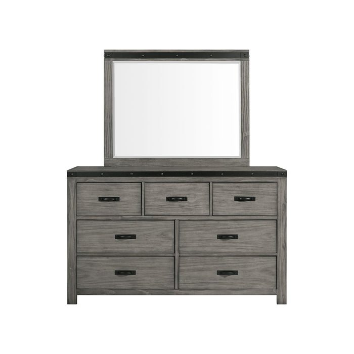 Wade 7-Drawer Dresser & Mirror Set - In Home Furniture (San Antonio, TX)