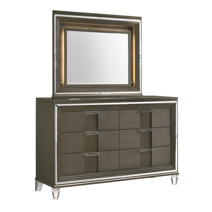 Twenty Nine 6-Drawer Dresser w/ Mood Lighting Mirror - In Home Furniture (San Antonio, TX)