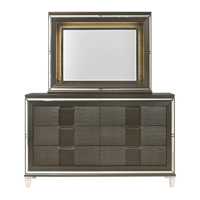 Twenty Nine 6-Drawer Dresser w/ Mood Lighting Mirror - In Home Furniture (San Antonio, TX)