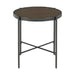 Vienna Round End Table with Wooden Top - In Home Furniture (San Antonio, TX)