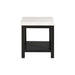 Marcello White Marble Square End Table - In Home Furniture (San Antonio, TX)