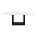 Valentino White Marble Standard Height Dining Table - In Home Furniture (San Antonio, TX)
