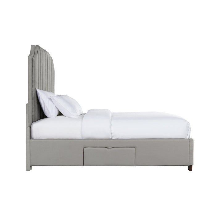 Harper Queen Upholstered Storage Bed - In Home Furniture (San Antonio, TX)