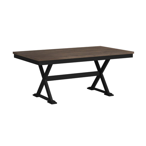 Tulane 6PC Dining Set with Table, 4 Chairs, and Bench in Oak and Black - In Home Furniture (San Antonio, TX)