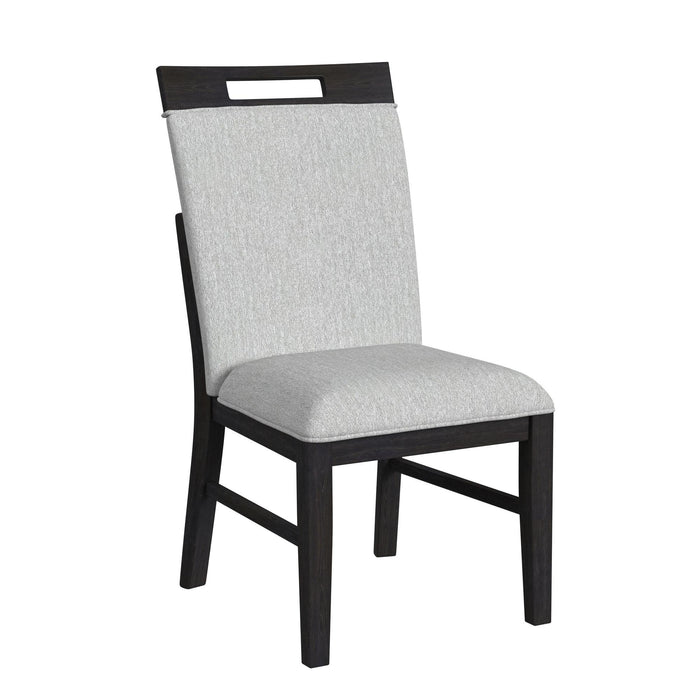 Transcend Dining Side Chair with Light Grey Fabric in Charcoal (2 Per Carton) - In Home Furniture (San Antonio, TX)