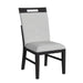 Transcend Dining Side Chair with Light Grey Fabric in Charcoal (2 Per Carton) - In Home Furniture (San Antonio, TX)
