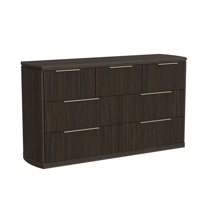 Sylvie 7-Drawer Dresser in Dark Brown - In Home Furniture (San Antonio, TX)