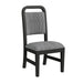 Ridgemont Dining Side Chair with Grey Fabric in Black with Grain (2 Per Carton) - In Home Furniture (San Antonio, TX)