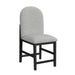 Portland Round Back Counter Stool with Grey Fabric in Black (2 Per Carton) - In Home Furniture (San Antonio, TX)