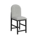 Portland Round Back Barstool with Grey Fabric in Black (2 Per Carton) - In Home Furniture (San Antonio, TX)