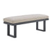 Playa Dining Bench - Dark Grey and Olefin Beige - In Home Furniture (San Antonio, TX)