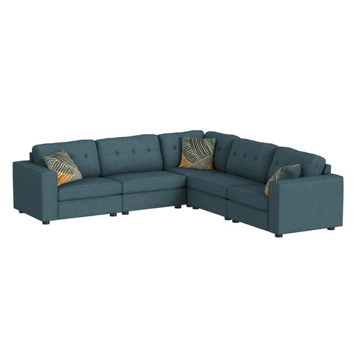 Options One Armless Chair in Palmer Plus Teal - In Home Furniture (San Antonio, TX)