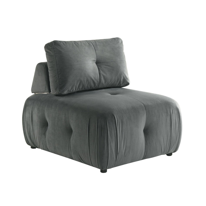 Nahla Modular Chair in Marine Light Grey - In Home Furniture (San Antonio, TX)