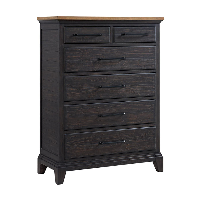 Montrose Chest in Espresso & Brown - In Home Furniture (San Antonio, TX)