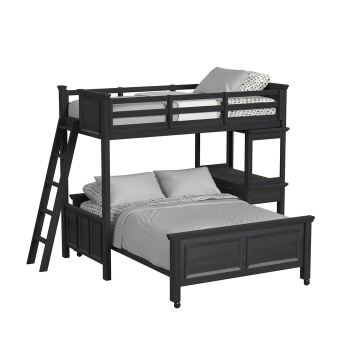 Hampton Kids Over Loft with Ladder and Desk with Speaker Bedroom Set