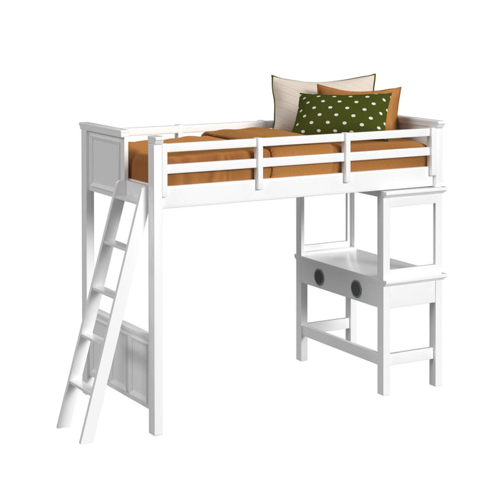 Hampton Kids Loft with Ladder and Desk with Speaker