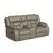 Engage Motion Loveseat with Console in Corral Grey - In Home Furniture (San Antonio, TX)