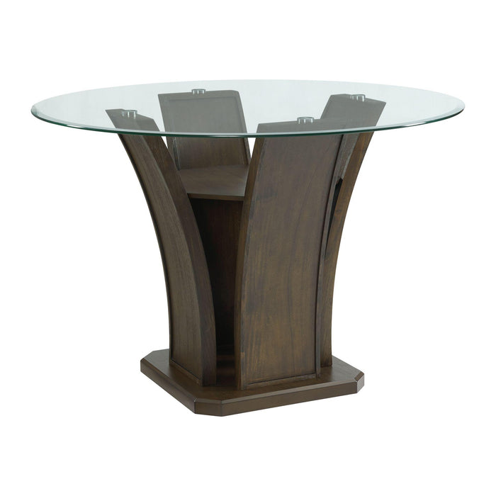 Dapper Round Counter Height Dining Table in Walnut - In Home Furniture (San Antonio, TX)