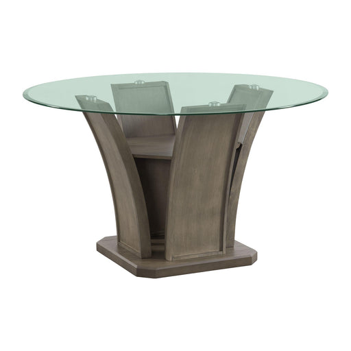 Dapper Grey Round Dining Table - In Home Furniture (San Antonio, TX)