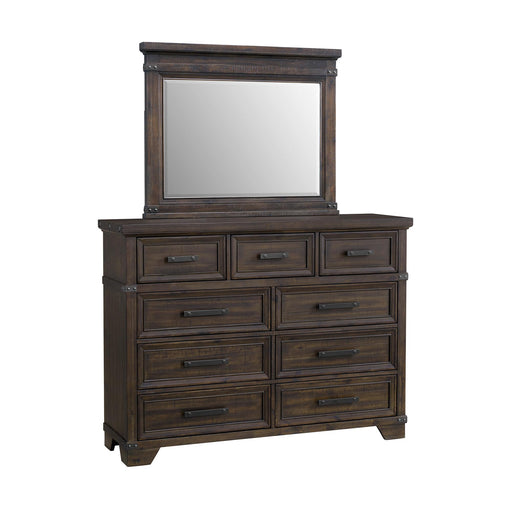Colorado City Dresser and Mirror Set in Charcoal - In Home Furniture (San Antonio, TX)