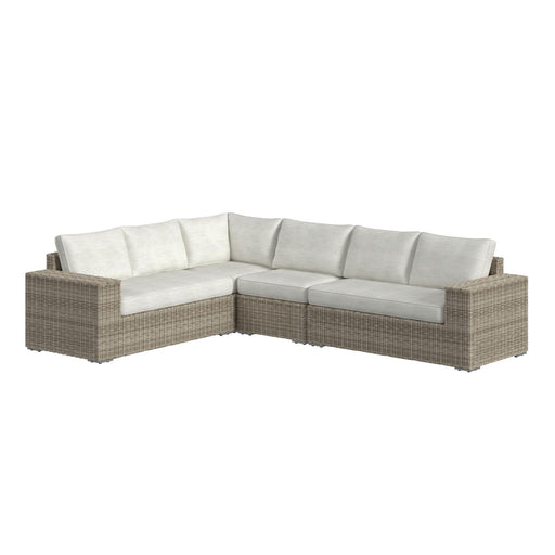 Carmona 4PC Conversion Set in Natural and Olefin Beige - In Home Furniture (San Antonio, TX)