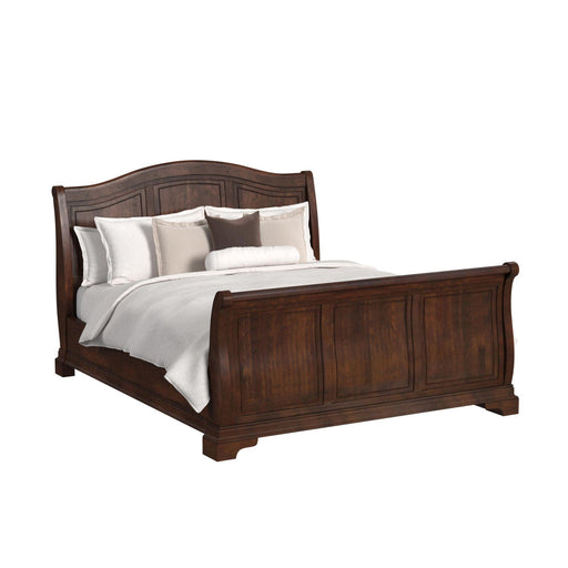Cameron Cherry Sleigh Bedroom Set - In Home Furniture (San Antonio, TX)