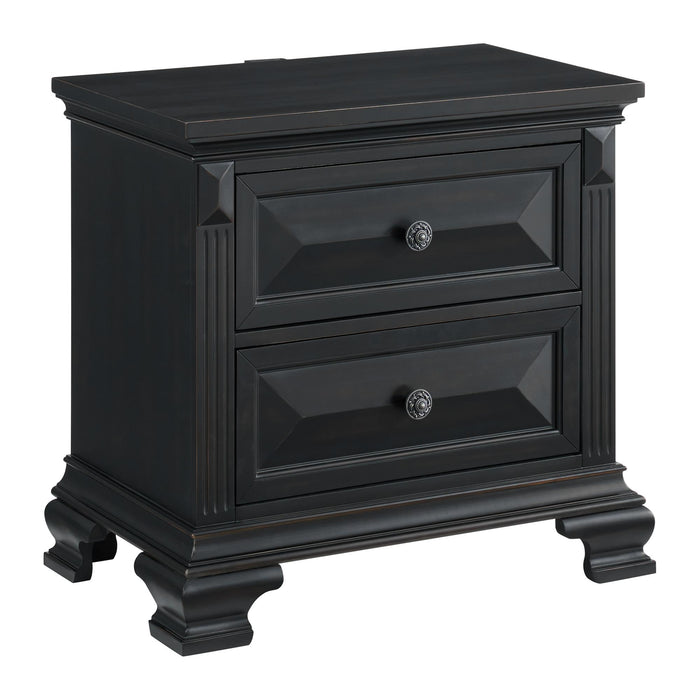 Bridgestone 2-Drawer Nightstand with USB - In Home Furniture (San Antonio, TX)