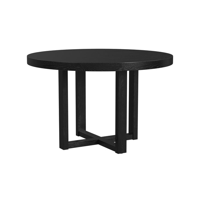 Bahama Breeze 47.5" Round Dining Table in Black - In Home Furniture (San Antonio, TX)